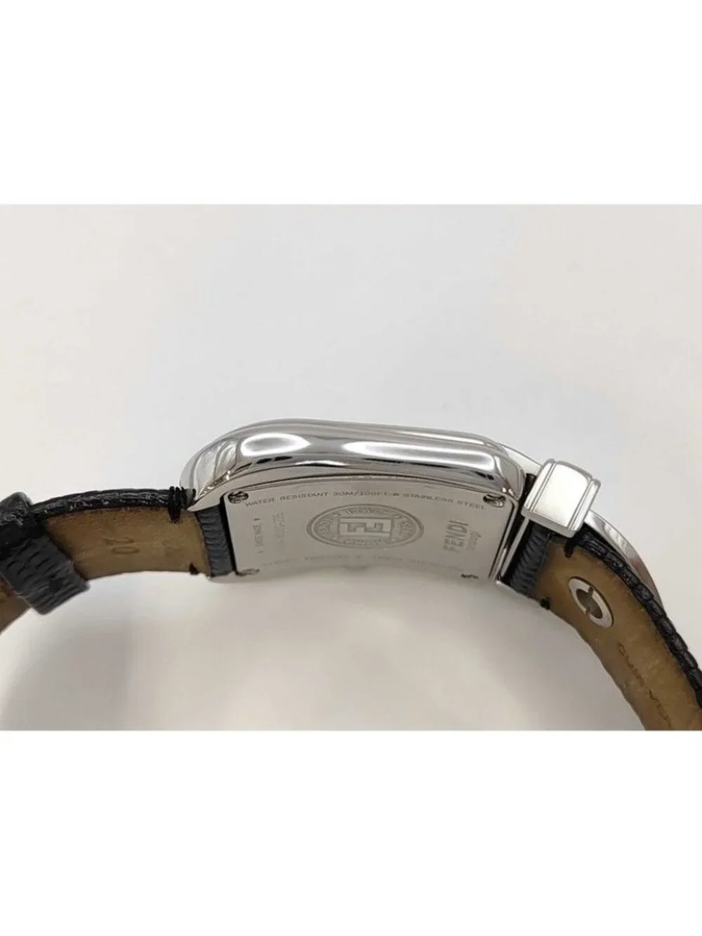 Fendi Watch Be Fendi Silver White Dial Brown Stainless Steel Leather